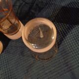 Carafe pichet et verre en cristal verre doree dorure ancien vintage