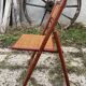 Pair of Italian folding chairs in vintage canning