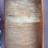 Modernist wooden desk with compass feet 1950