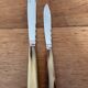 Service of 24 classic knives with natural bone handles - original case from 1950.