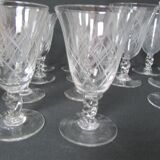 Set of 29 stemmed glasses, flared shape