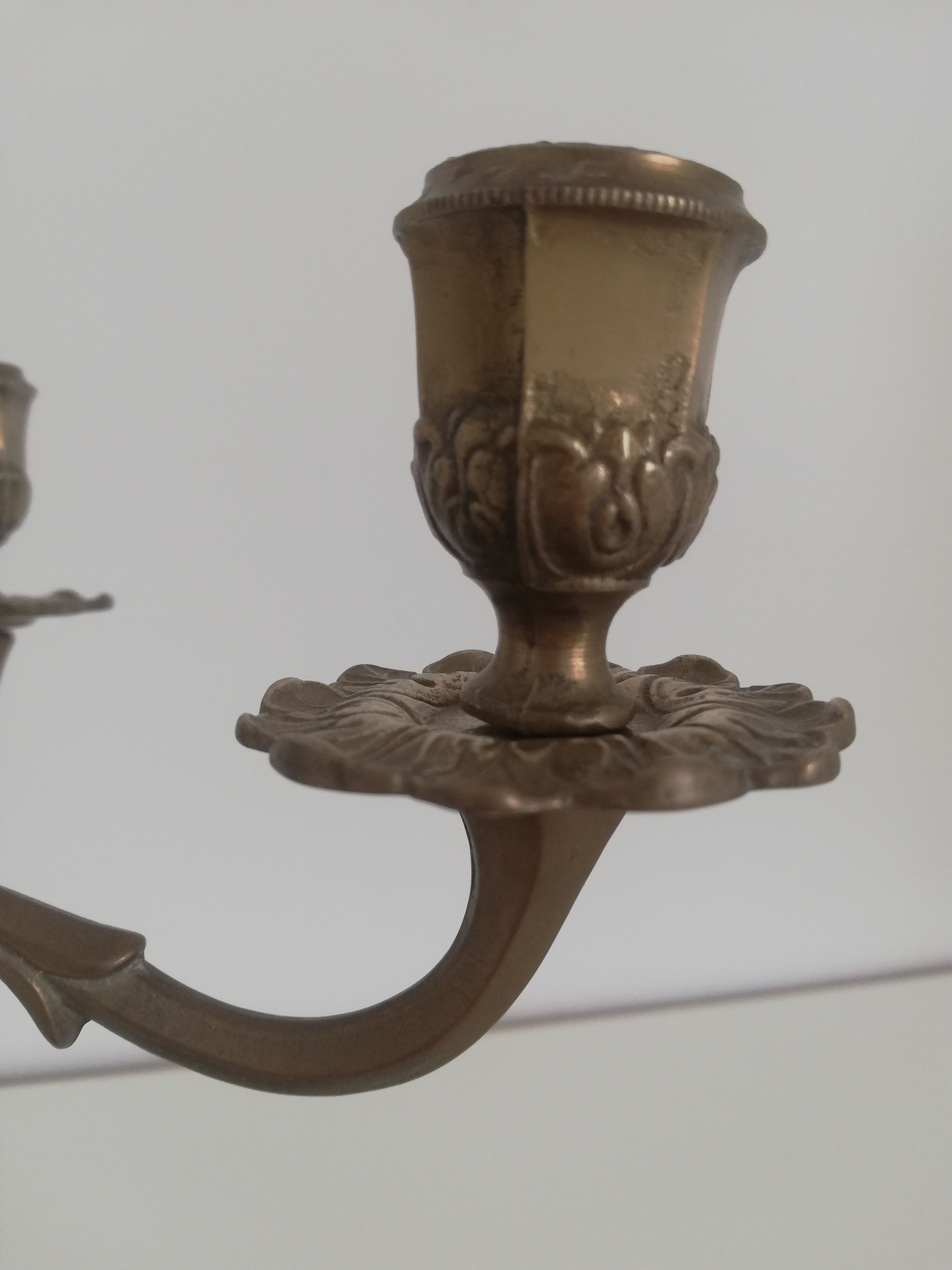 Vintage brass chandelier 5-burner