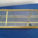 Vintage glass and brass showcase