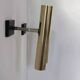 Pair of vintage modernist brass wall lights, France 1970s