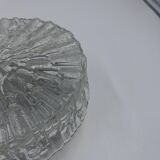 Ceiling light in molded glass with relief