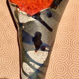 Vase bouquet cornet with abstract decoration modernist, signature to identify
