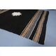 Vintage Turkish Hand-Knotted Wool Cotton Brown Kilim Area Rug 137x190