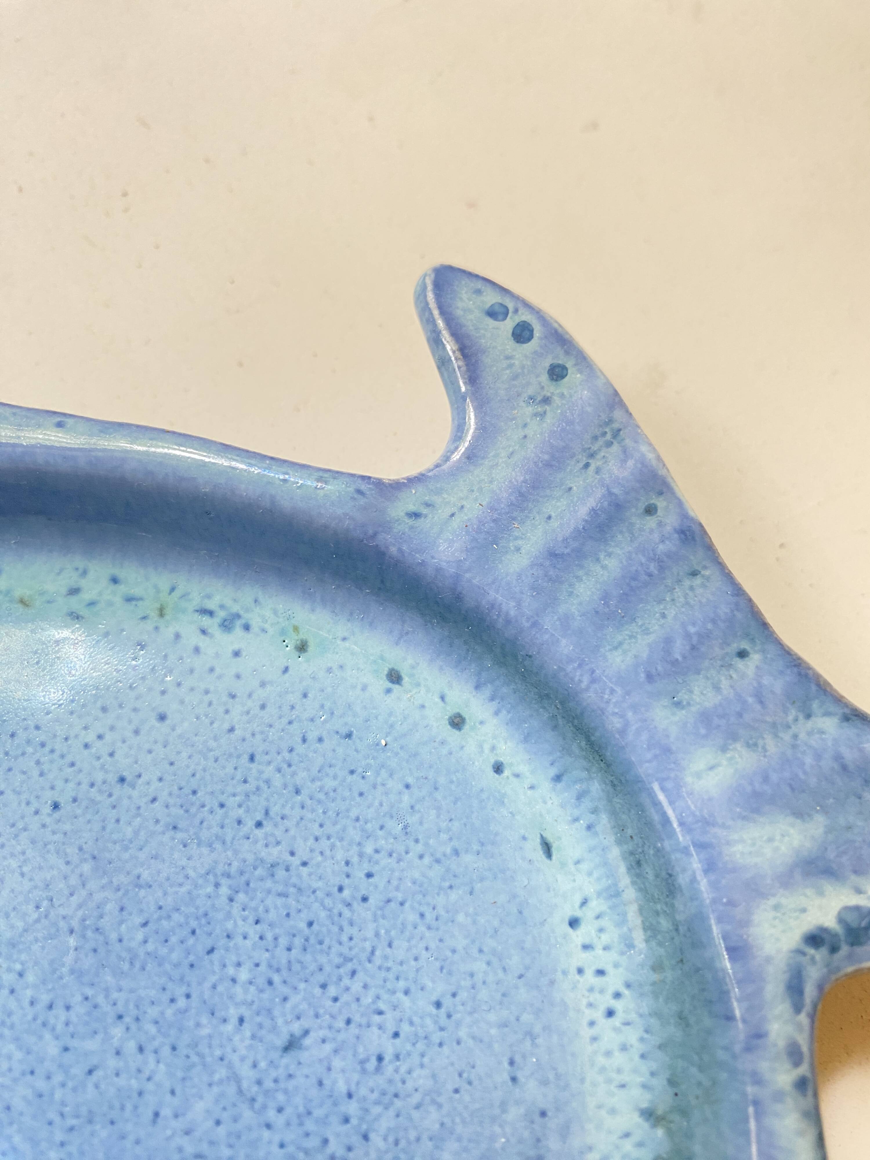 Grimaud ceramic dish, fish shape