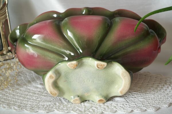 Jardinière cache pot barbotine Orchies art déco