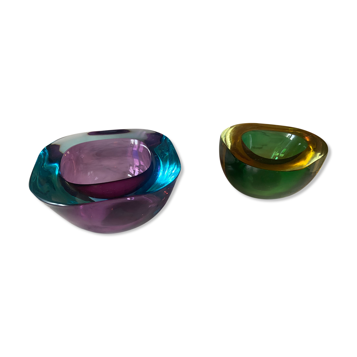 Pair of Flavio Poli cups in murano glass