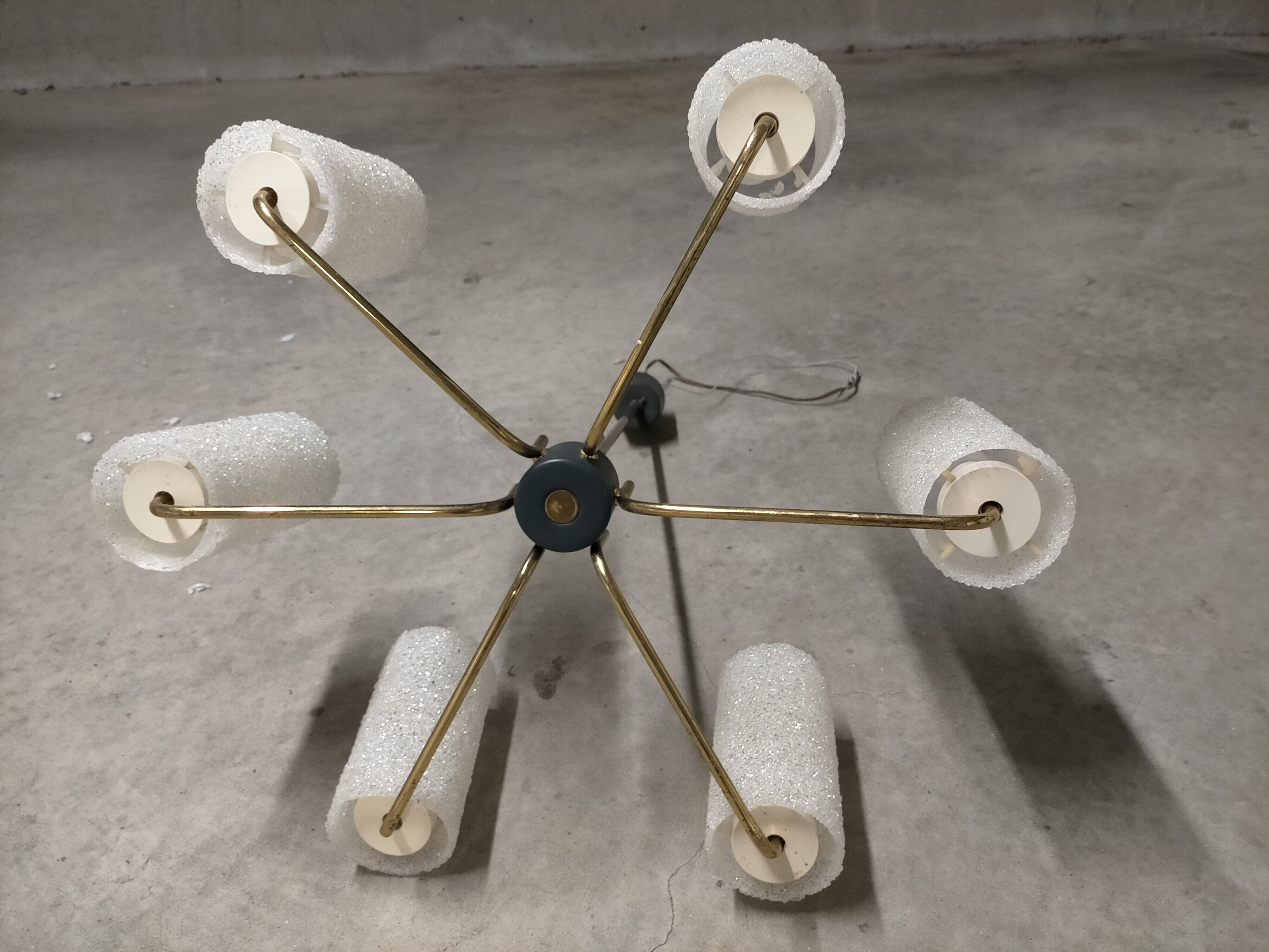 Perspex chandelier with 6 arms of light 1960s