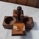 Pepper shaker wood, Breton subjects, vintage