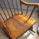Brown and natural wood rocking chair 1970