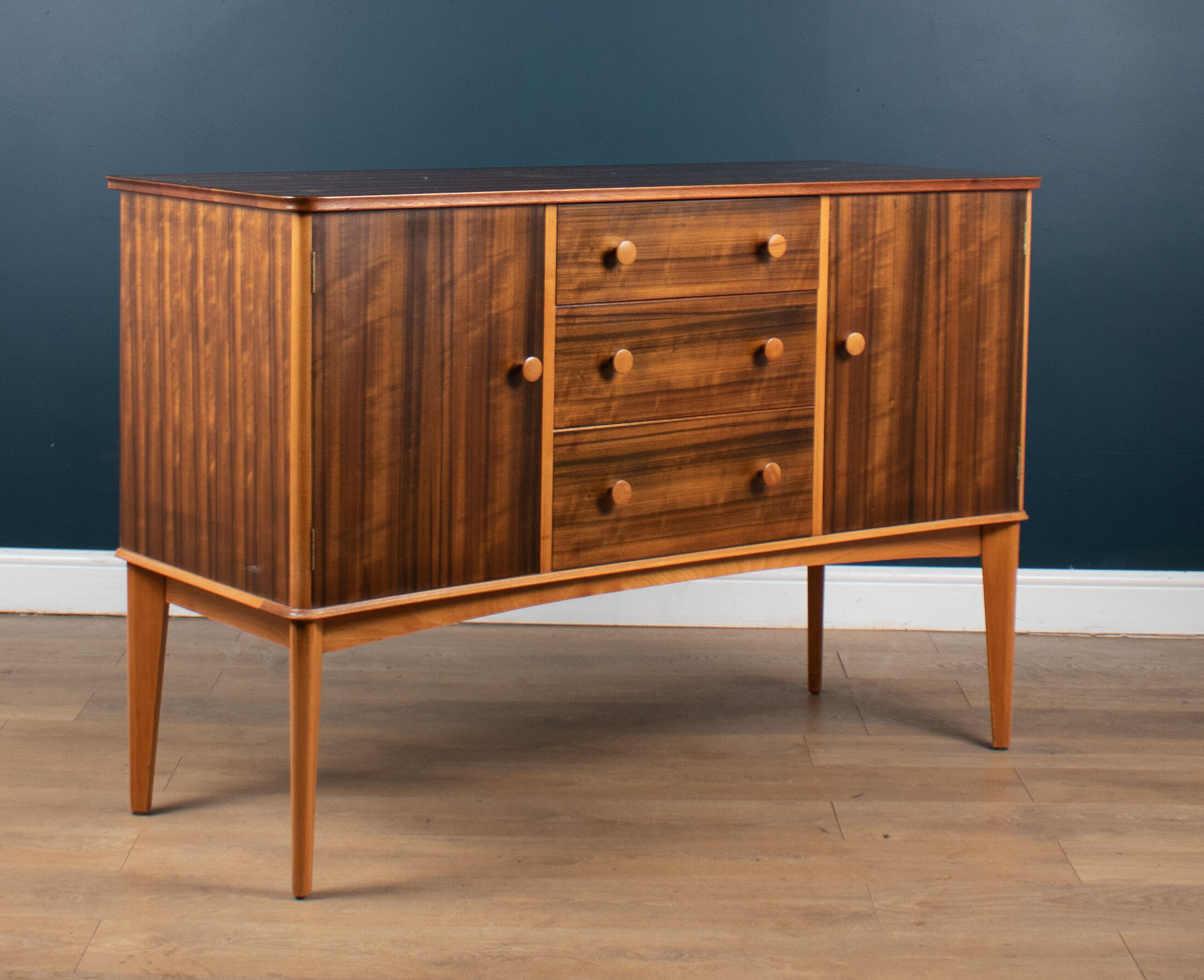 Retro Teak & Walnut Gordon Russel For Heals Restored Mid Century 1960s Sideboard