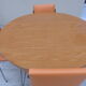 Table is kitchen chairs orange formica vintage year 60 70