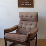 Genega Møbler leather armchair, Denmark, 1960s.