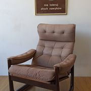 Genega Møbler leather armchair, Denmark, 1960s.