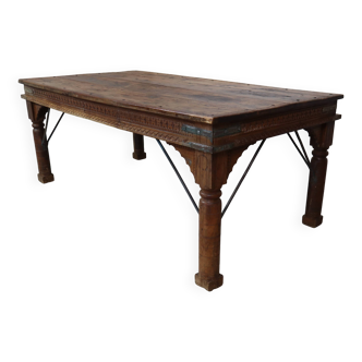 Indonesian hand-carved Teak dining Table