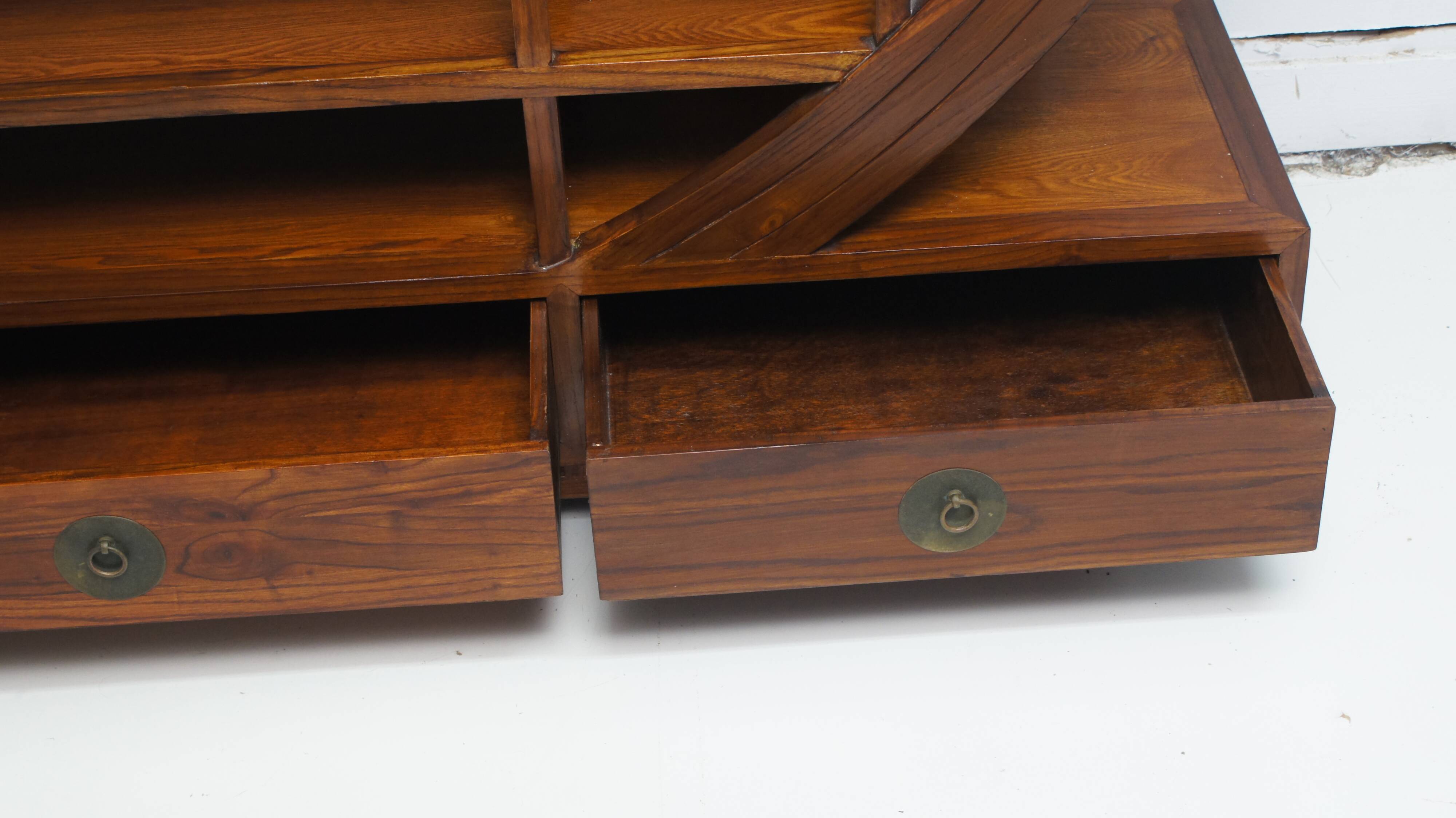 Bibliothèque en teck Asiatique vintage