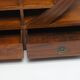 Vintage Asian teak bookcase