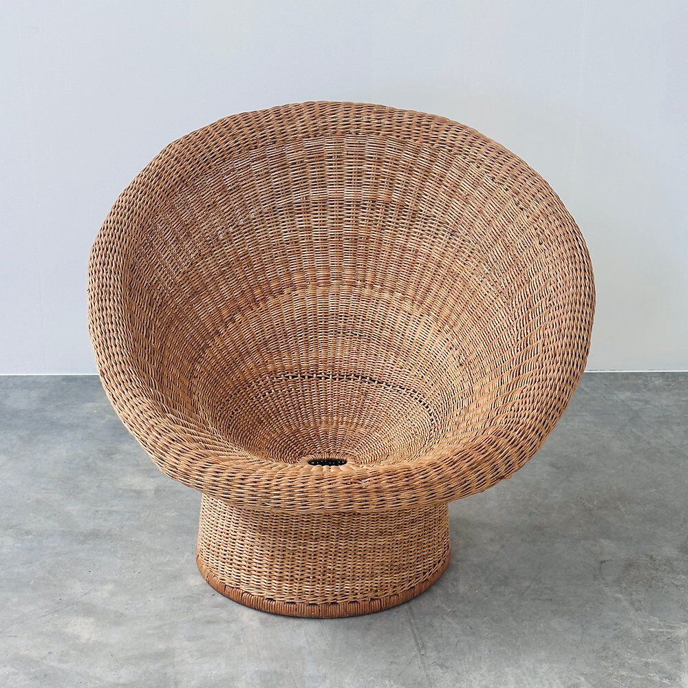 Egon Eiermann E10 wicker lounge chair, Germany, 1960s