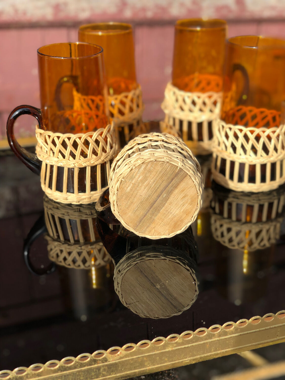 Verre  chope à orangeade années 60