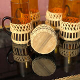 Glass mug in orangeade 60s