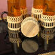 Glass mug in orangeade 60s