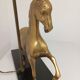 Table lamp Horse in gilded brass