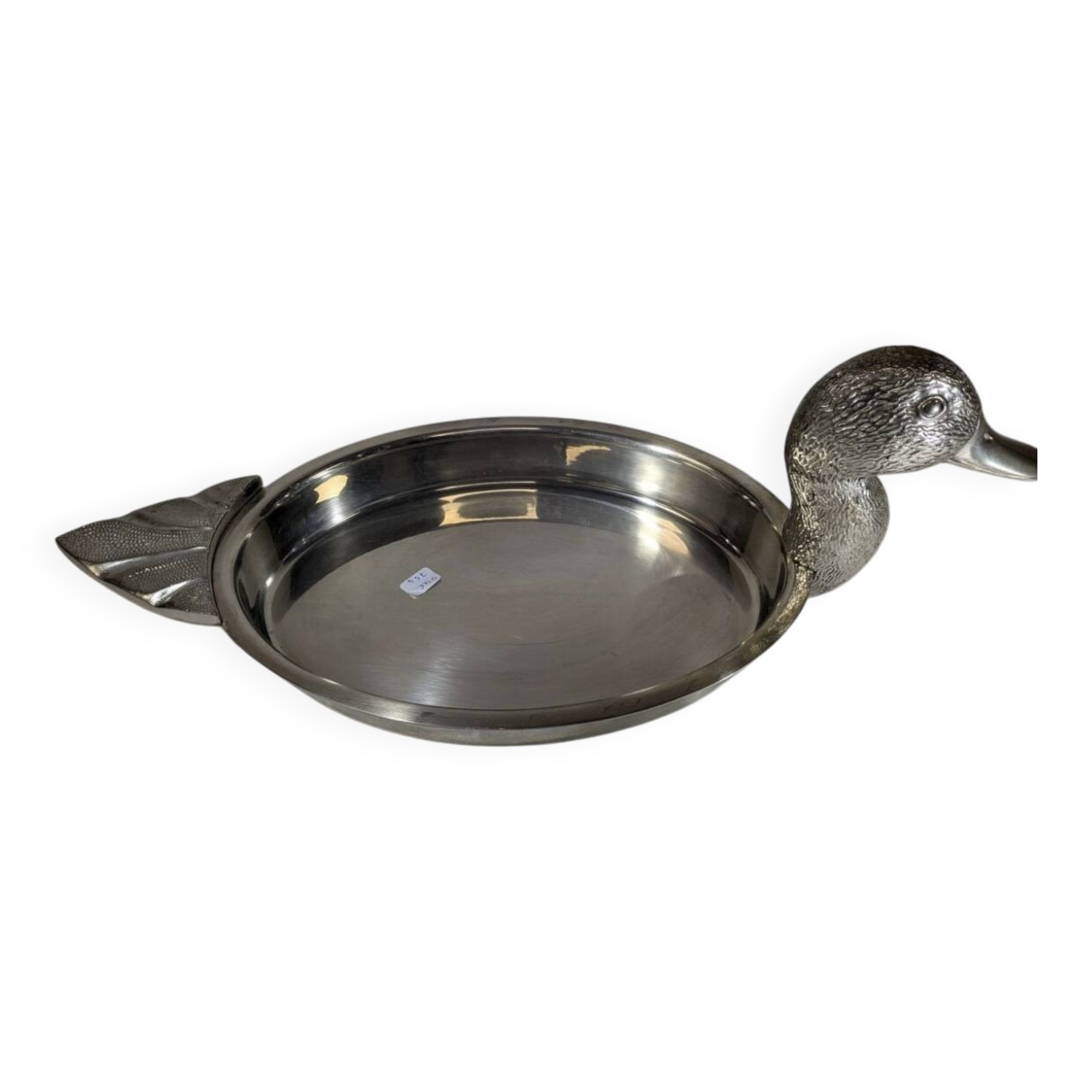 Silver metal duck
