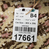 Hand-made vintage rug 303x206cm