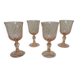 Set of 4 Arcoroc liqueur glasses, Rosaline model