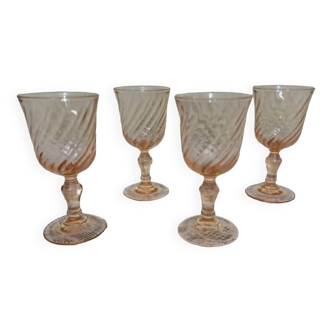 Set of 4 Arcoroc liqueur glasses, Rosaline model