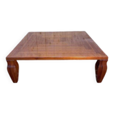 Cherry wood coffee table by léon krier for giorgetti