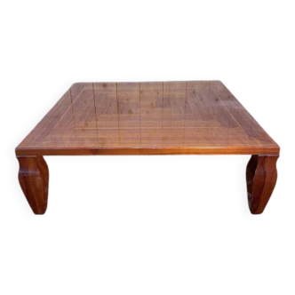 Cherry wood coffee table by léon krier for giorgetti