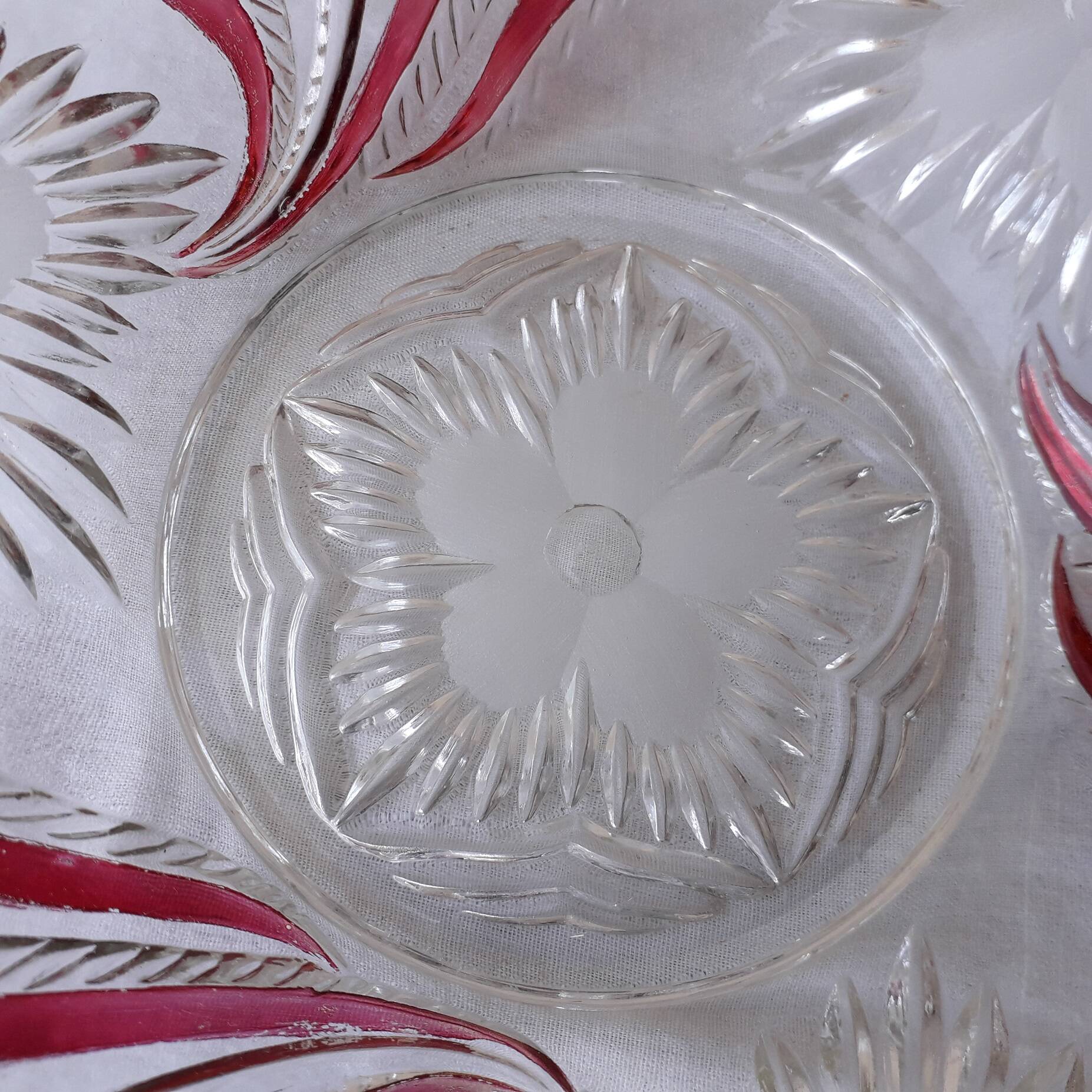 Glass or crystal salad bowl