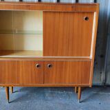 Sideboard and sliding door showcase scandinavian style manufactured from the 60s and 70s