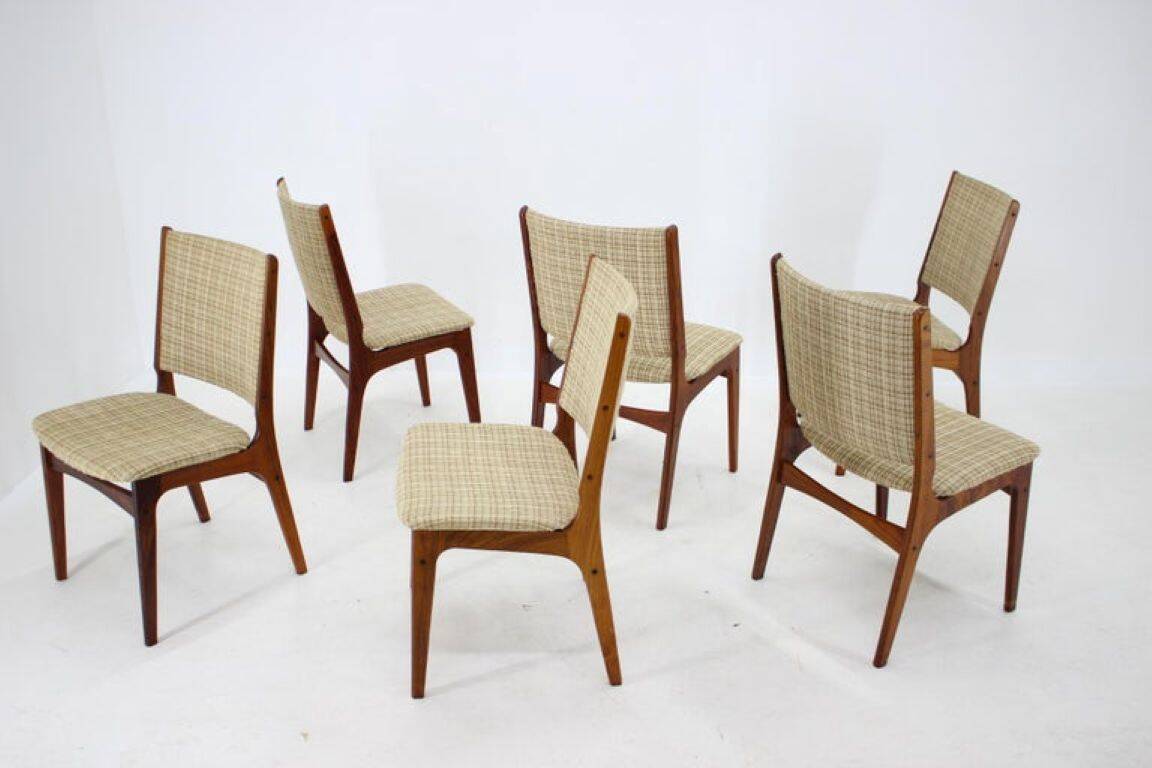 1960s Johannes Andersen Dining Chairs, set of 6, Denmark