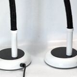 Pair of identical desk or bedside lamps 1970