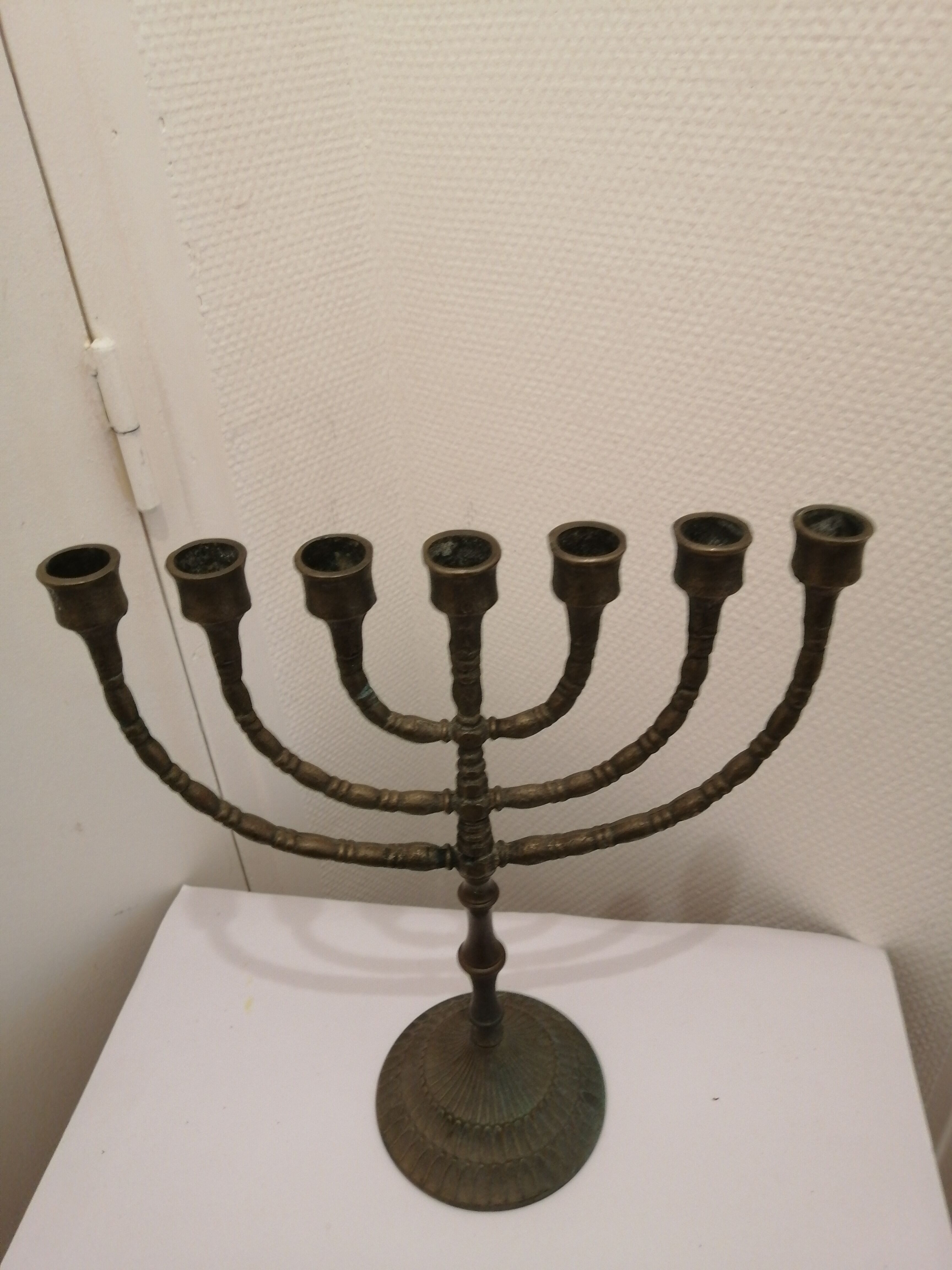 Hebreu worship candlestick menorah hanukkia 7 branches