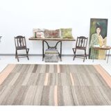 6x10 Salmon & Brown Contemporary Vintage Kilim Rug, 188x304Cm SK 33353