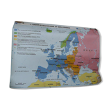 School map vintage poster Europe edition Eduscope MDI old poster
