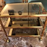 Golden glass television table