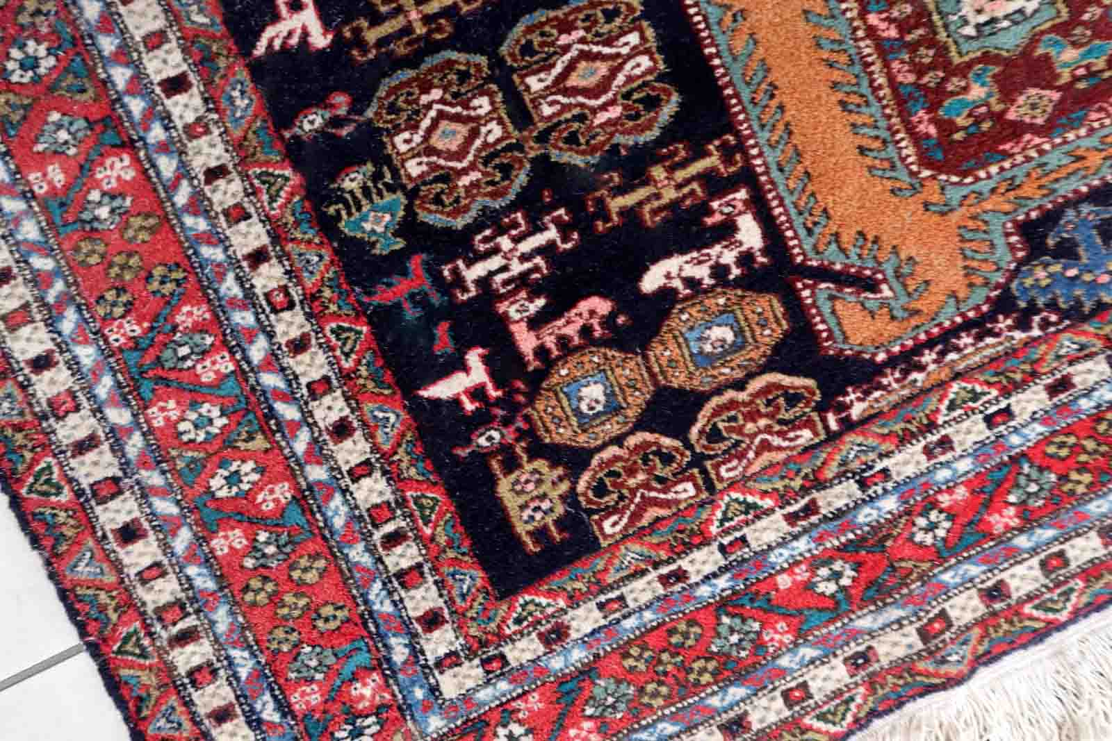 Vintage Armenian carpet Yerevan handmade 169cm x 269cm 1960s