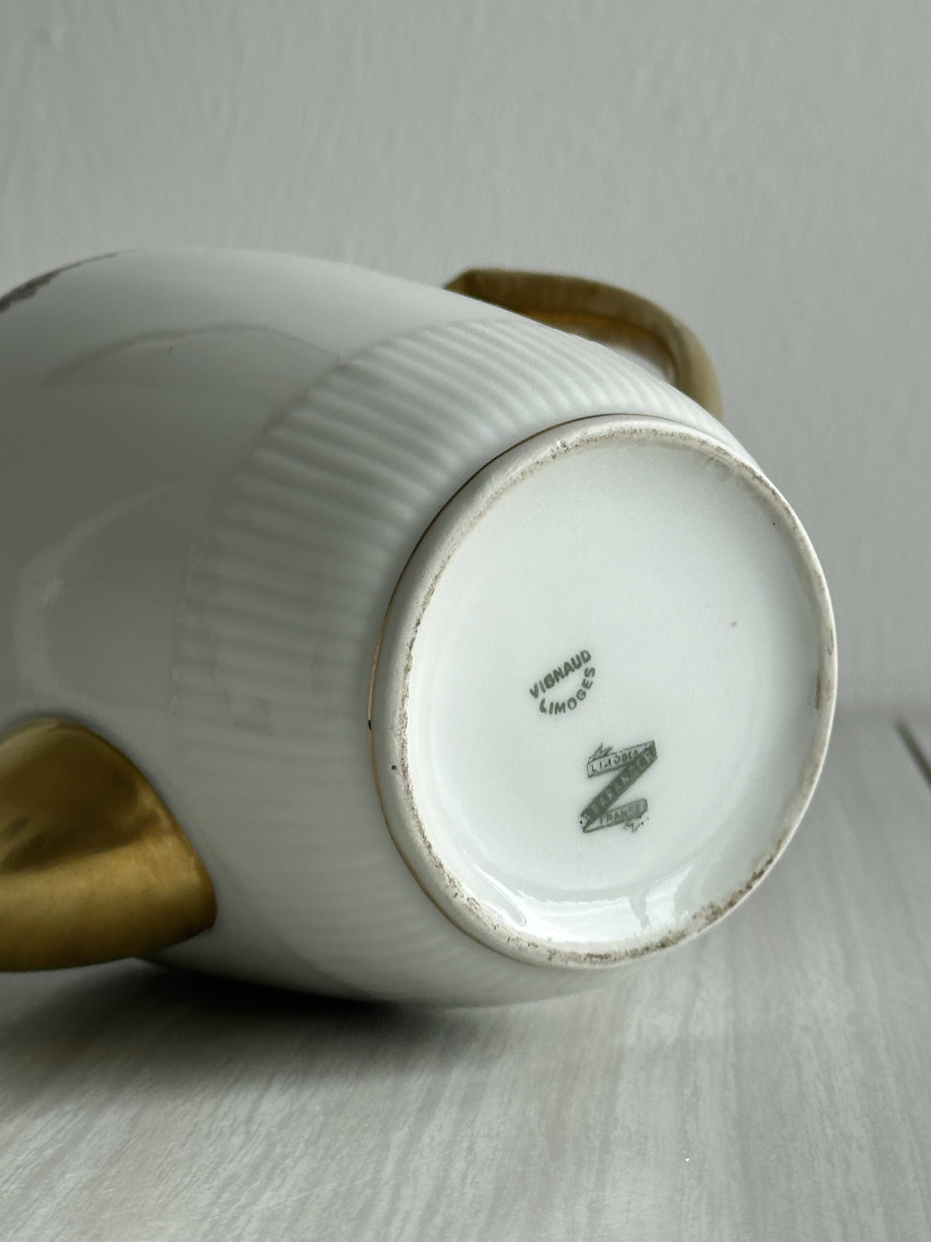 Limoges Vignaud porcelain teapot.