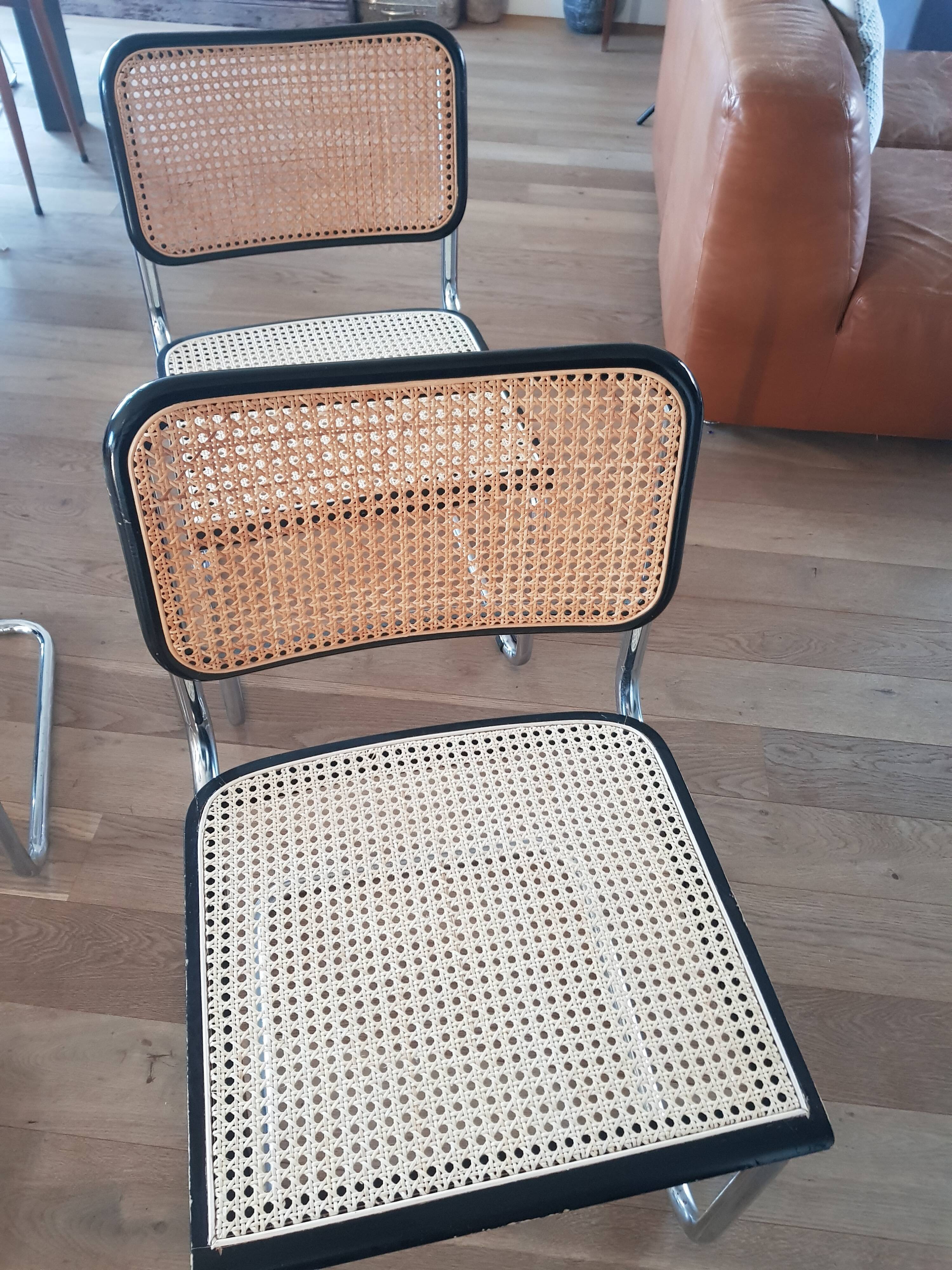 4 chairs cesca marcel breuer