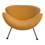 Fauteuil Pierre Paulin / Orange Slice / piètement noir / tissu Bisson Bruneel