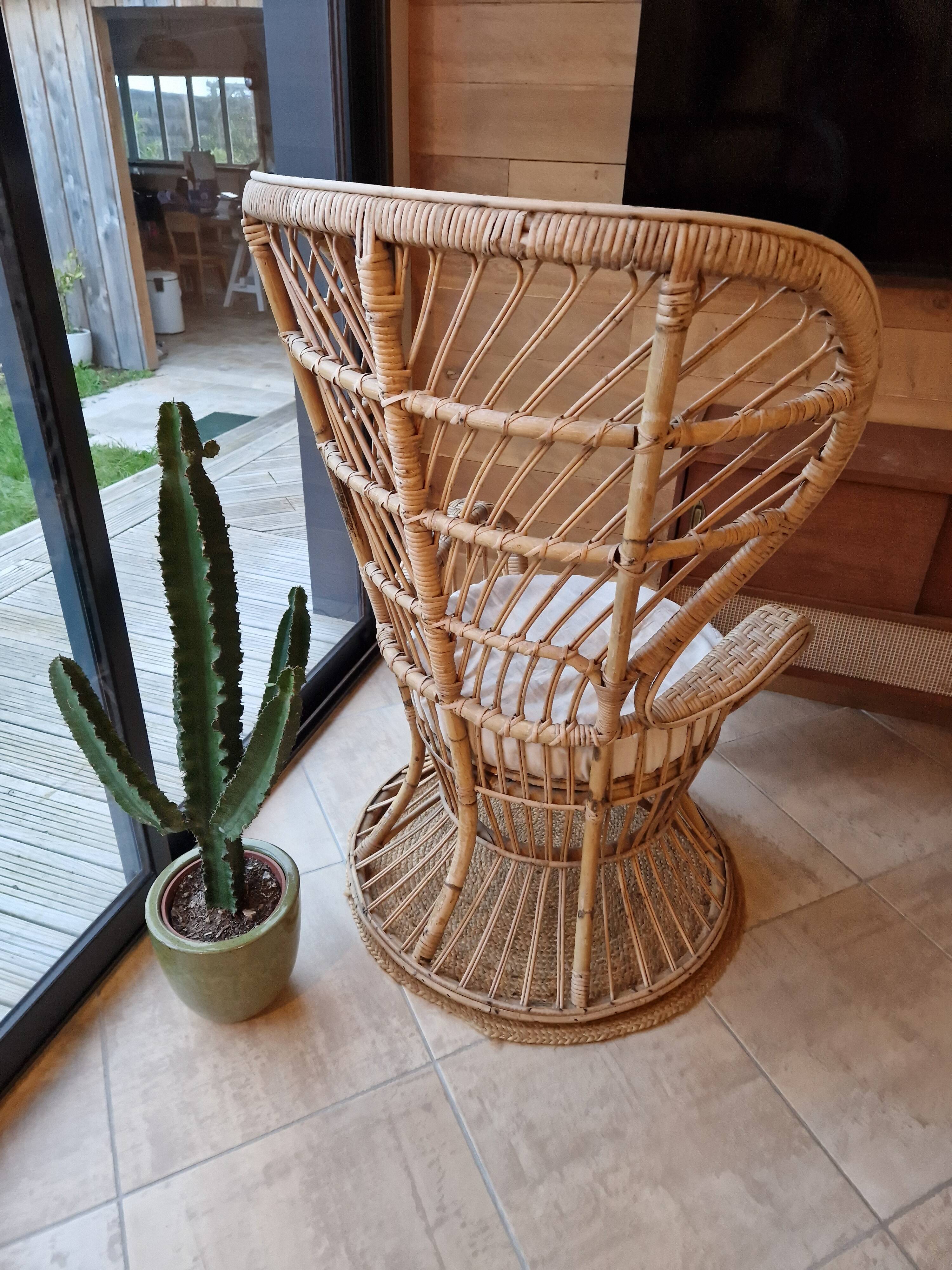 Gio Ponti wicker armchair