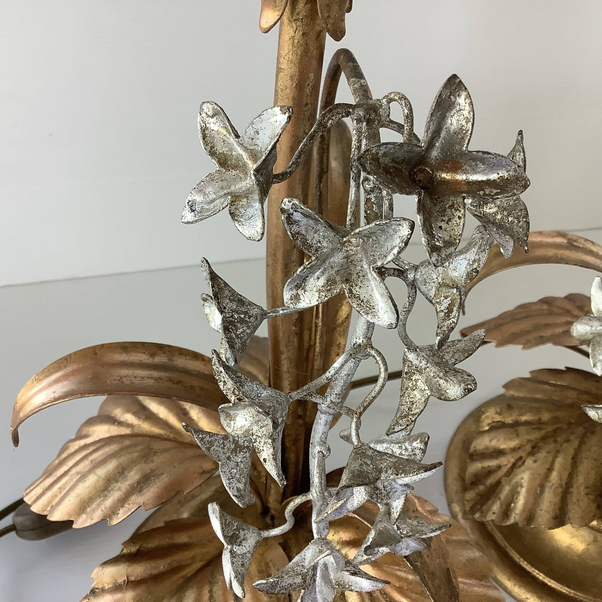 Pair of Lamps Attributed to Hans Kogl Vintage 1970 Hollywood Regency Wisteria