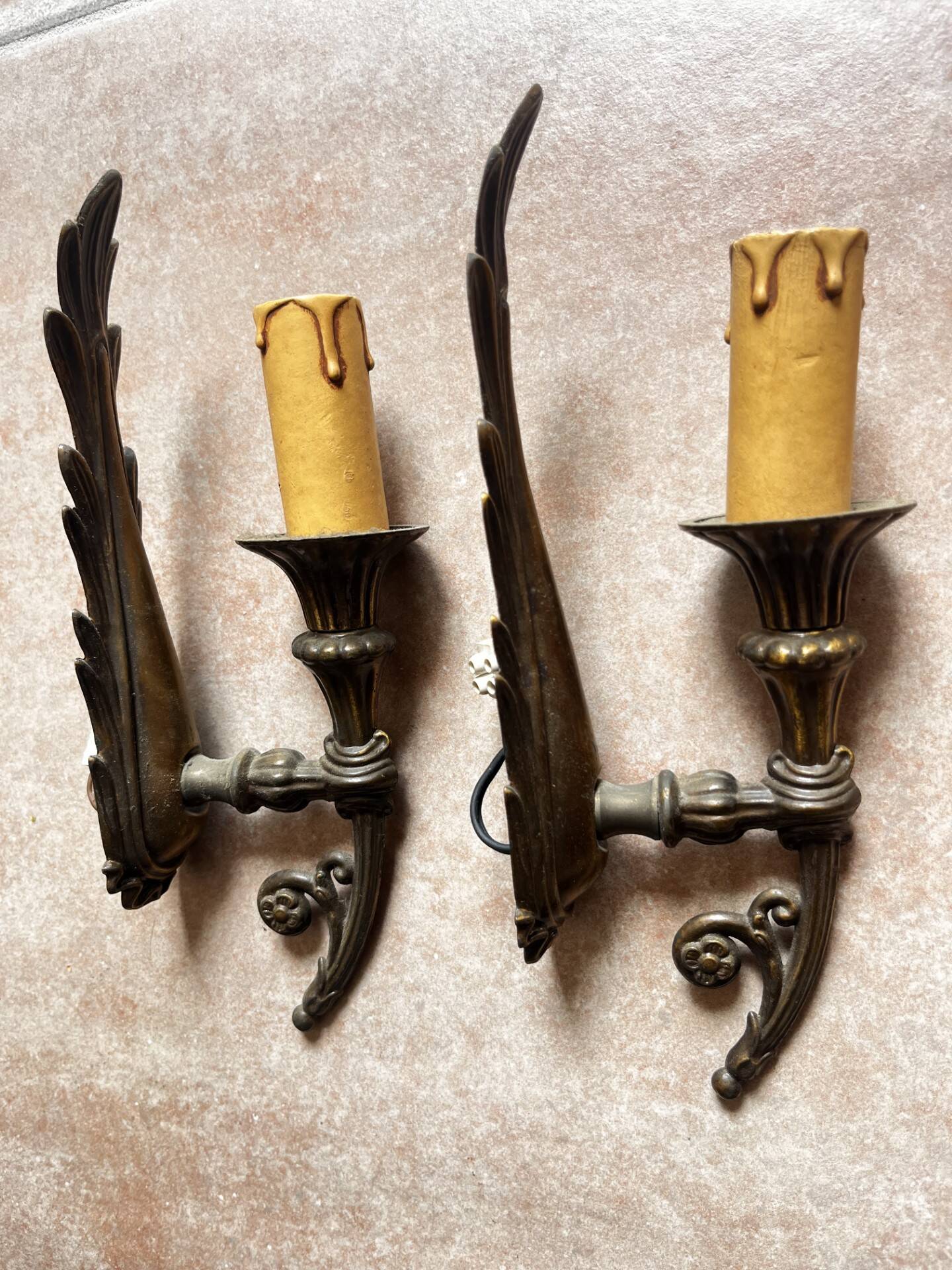 Pair of antique wall sconces